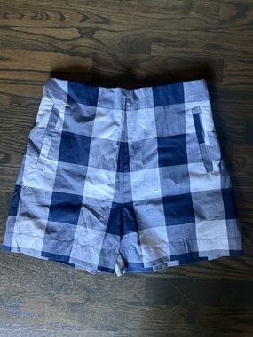 Vilagallo Navy Blue White Gingham Short size 36 (small)